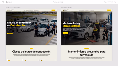Páginas de servicios